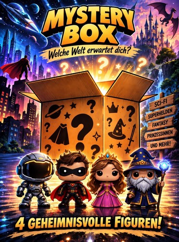 Funko pop box mit 4 - box, figuren
